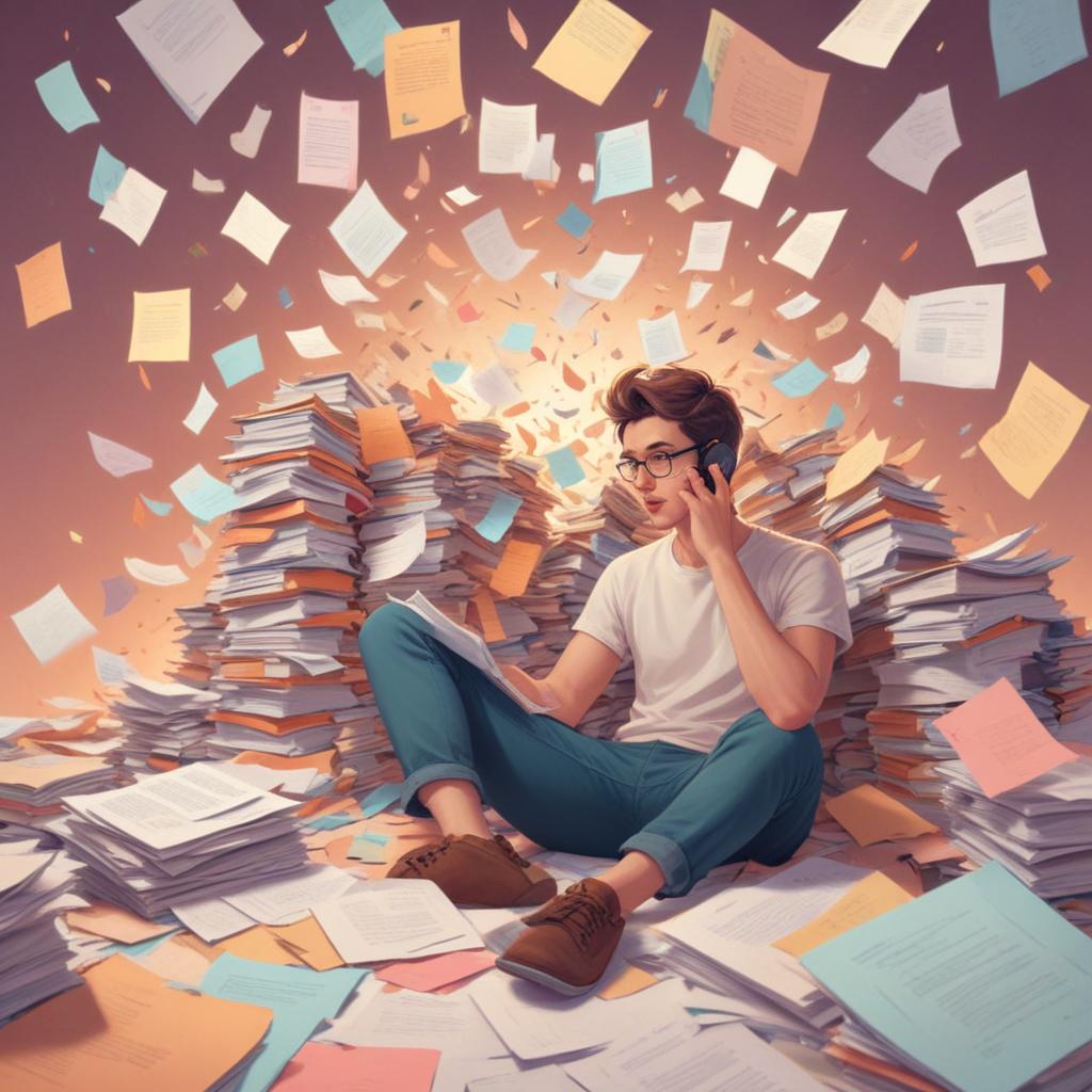 Team leader overwhelmed by documents and messages