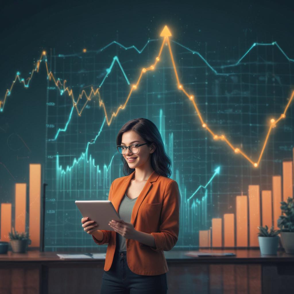 Small business owner using AI tools to manage operations
