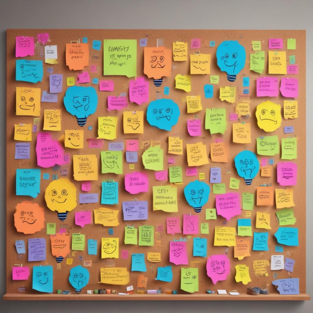 AI chatbot brainstorming board showing creative ideas across multiple industries