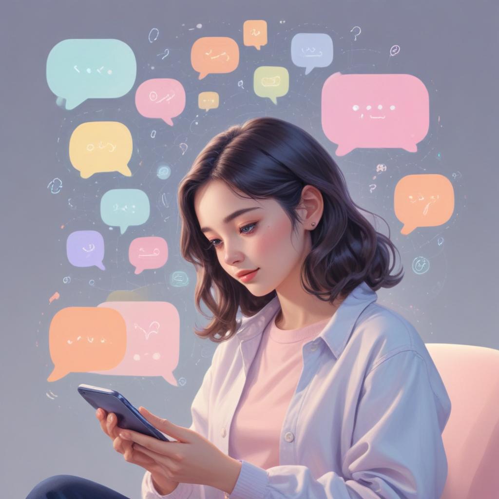 Client browsing an AI chat interface on their phone to find answers