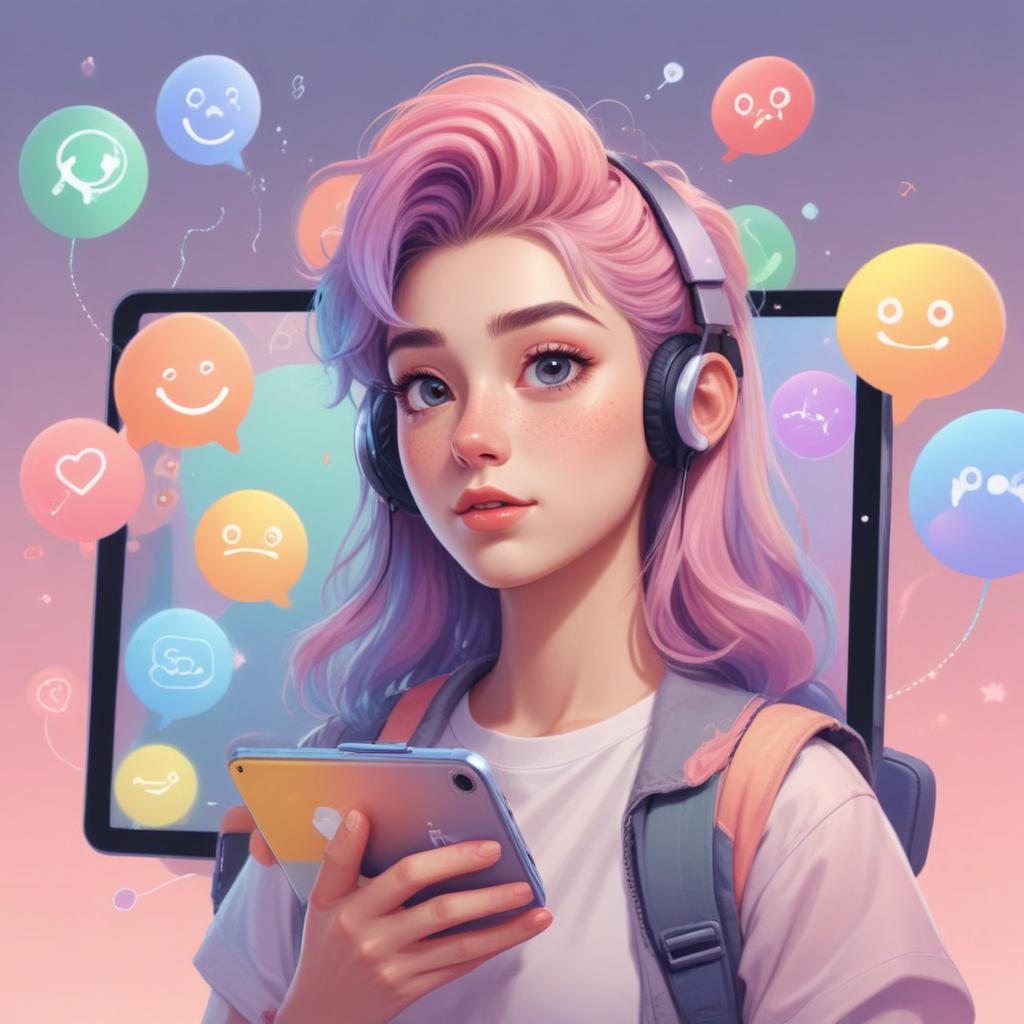 Illustration of a content creator building an AI avatar with ShareYourAI
