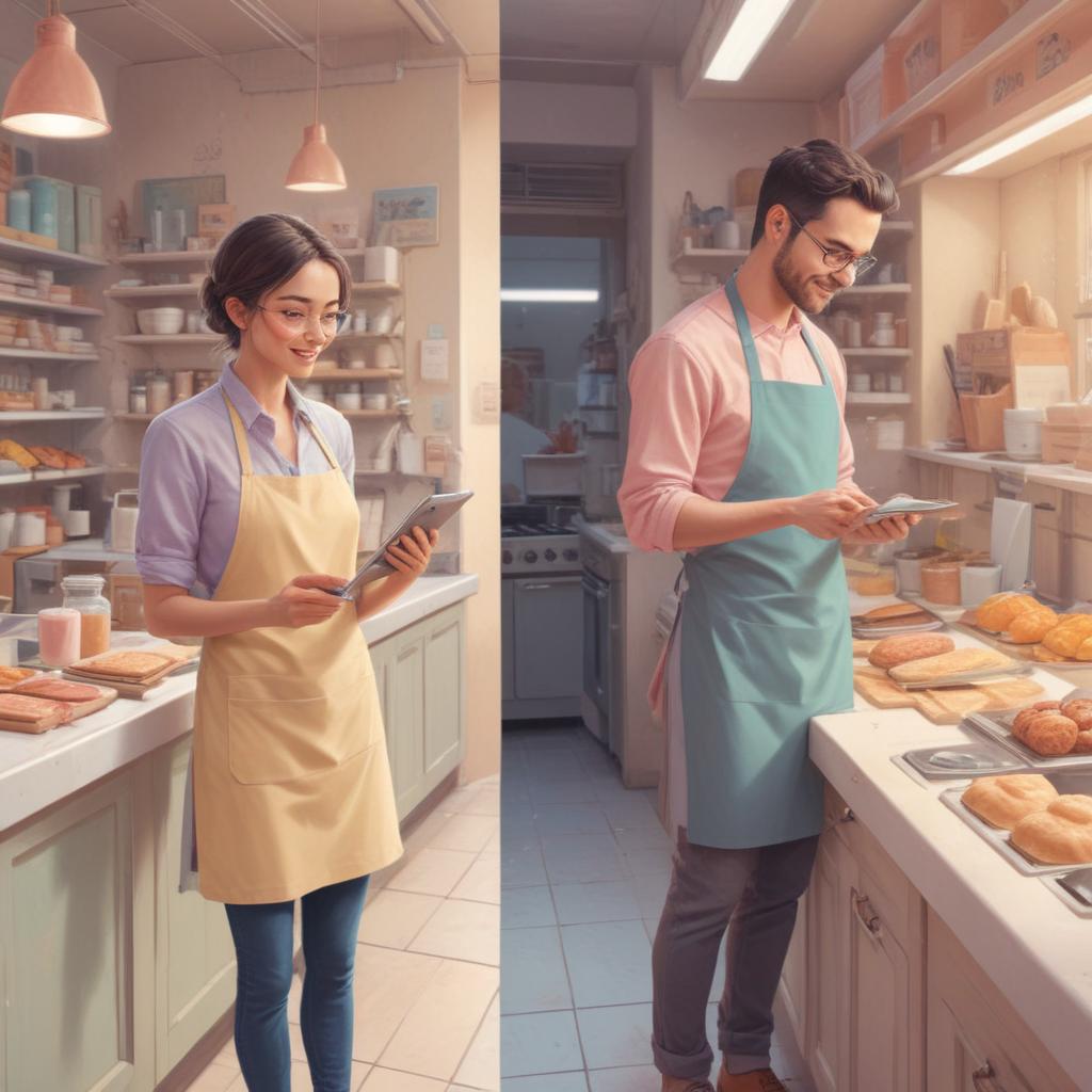 Comparison illustration of manual replies vs AI shop assistant